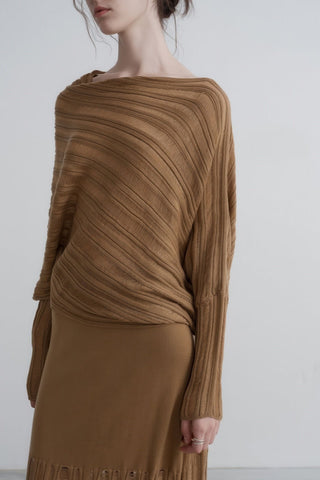 Casual Knit Top with Openwork Detail - 4inme 