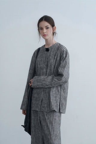 Casual Striped Floral Button Shirt for Fall - 4inme 