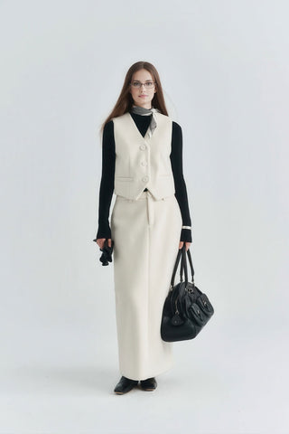 Classic Cashmere Wool Vest - Women's Autumn/Winter Layered Look - 4inme 