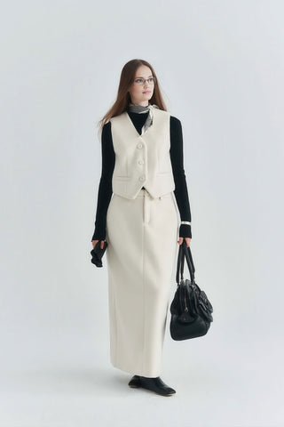 Classic Cashmere Wool Vest - Women's Autumn/Winter Layered Look - 4inme 