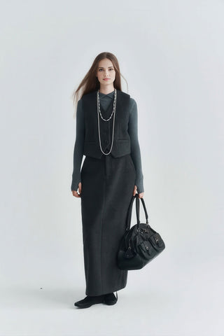 Classic Cashmere Wool Vest - Women's Autumn/Winter Layered Look - 4inme 