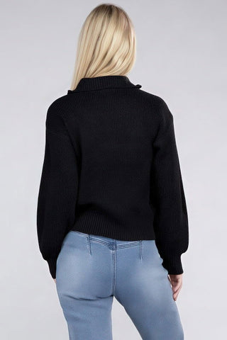 Cozy Half-Zip Cashmere Sweater - 4inme 