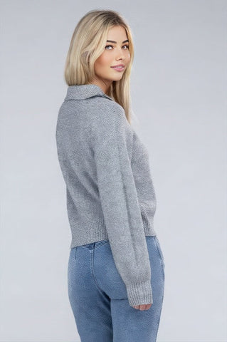 Cozy Half-Zip Cashmere Sweater - 4inme 