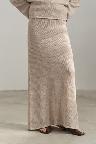 Elegant Knit A-Line Midi Skirt - Slim Fit - 4inme 