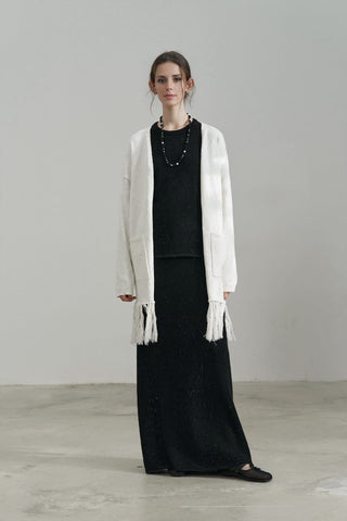 Elegant Knit A-Line Midi Skirt - Slim Fit - 4inme 