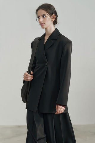 Flattering Single-Button Blazer - Slim Fit for Fall - 4inme 