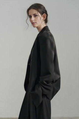 Flattering Single-Button Blazer - Slim Fit for Fall - 4inme 
