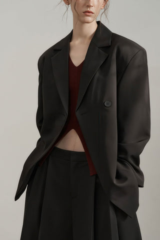 Flattering Single-Button Blazer - Slim Fit for Fall - 4inme 