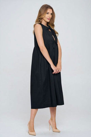 French Chic Cotton Sleeveless Dress - 4inme 