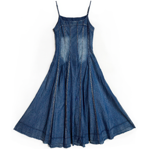 High-End Slim Denim Flare Dress - 4inme 