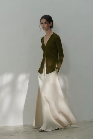 High-Waisted Tencel Maxi Skirt - Elegant Flow - 4inme 
