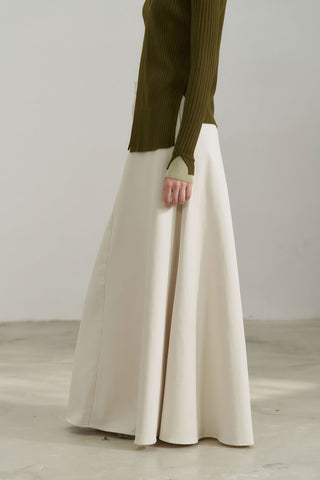 High-Waisted Tencel Maxi Skirt - Elegant Flow - 4inme 