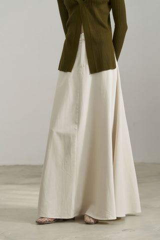 High-Waisted Tencel Maxi Skirt - Elegant Flow - 4inme 