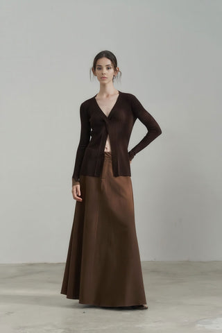 High-Waisted Tencel Maxi Skirt - Elegant Flow - 4inme 