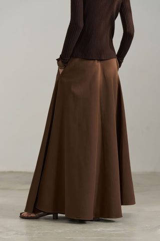 High-Waisted Tencel Maxi Skirt - Elegant Flow - 4inme 