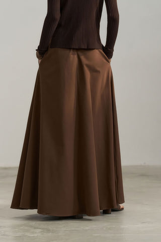 High-Waisted Tencel Maxi Skirt - Elegant Flow - 4inme 