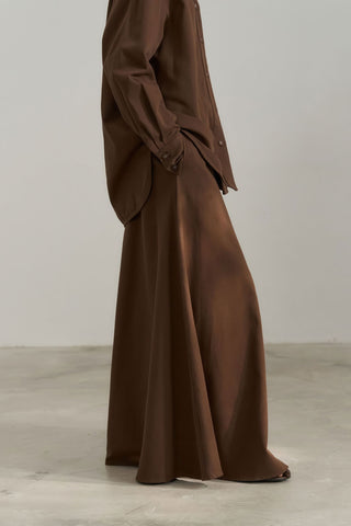 High-Waisted Tencel Maxi Skirt - Elegant Flow - 4inme 