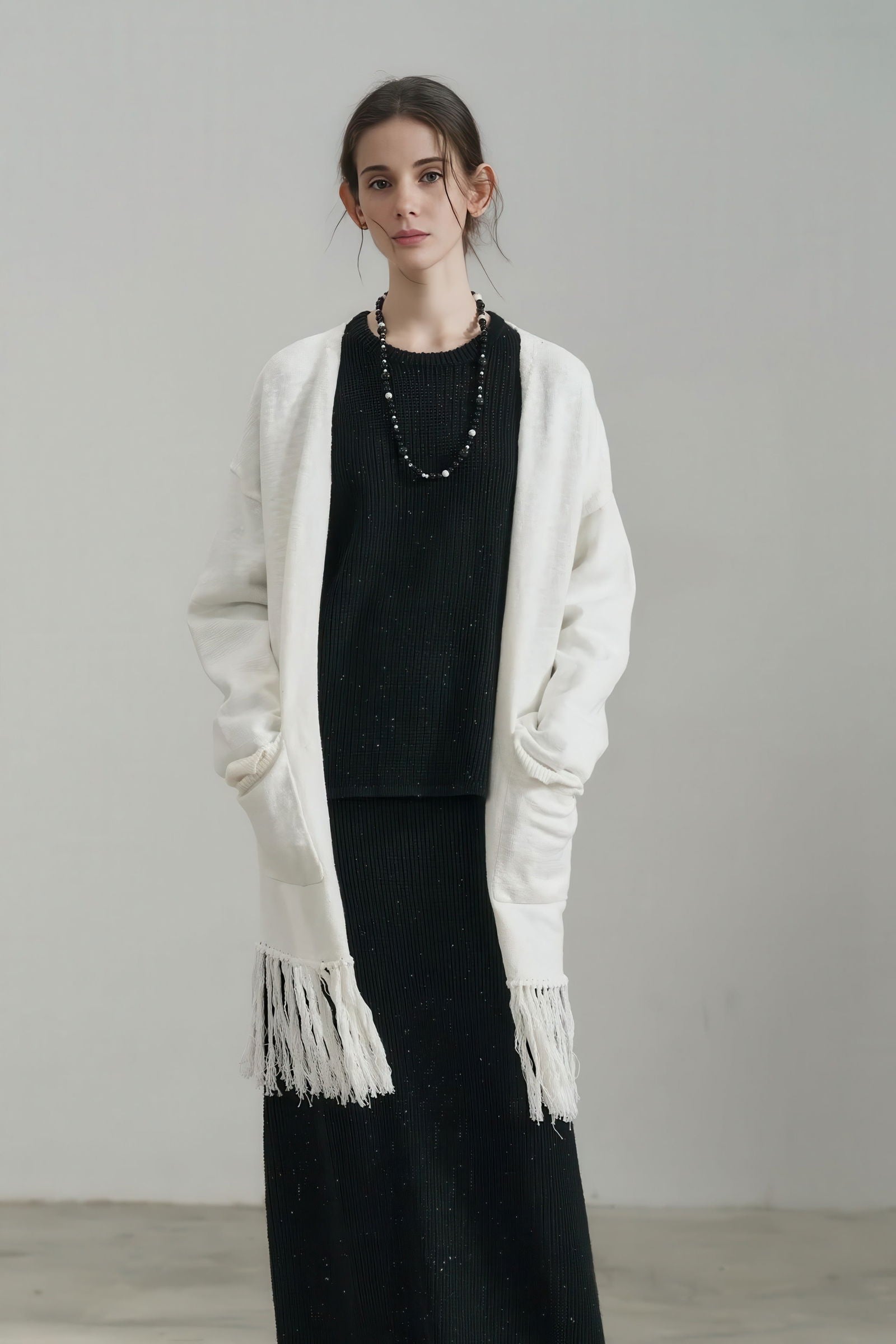 Knit Sweater & Trousers Set - Slimming Fall Ensemble - 4inme 
