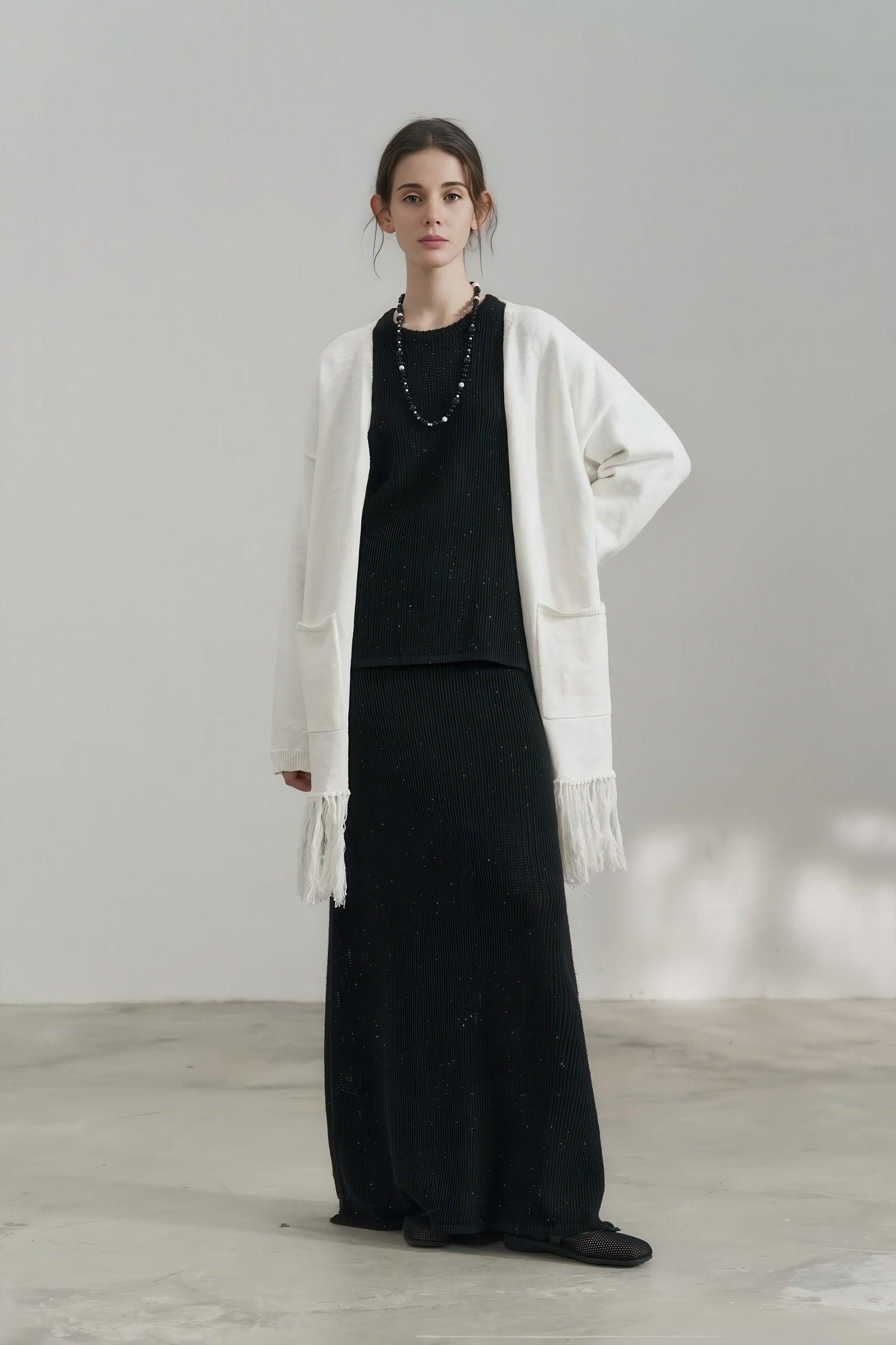 Knit Sweater & Trousers Set - Slimming Fall Ensemble - 4inme 