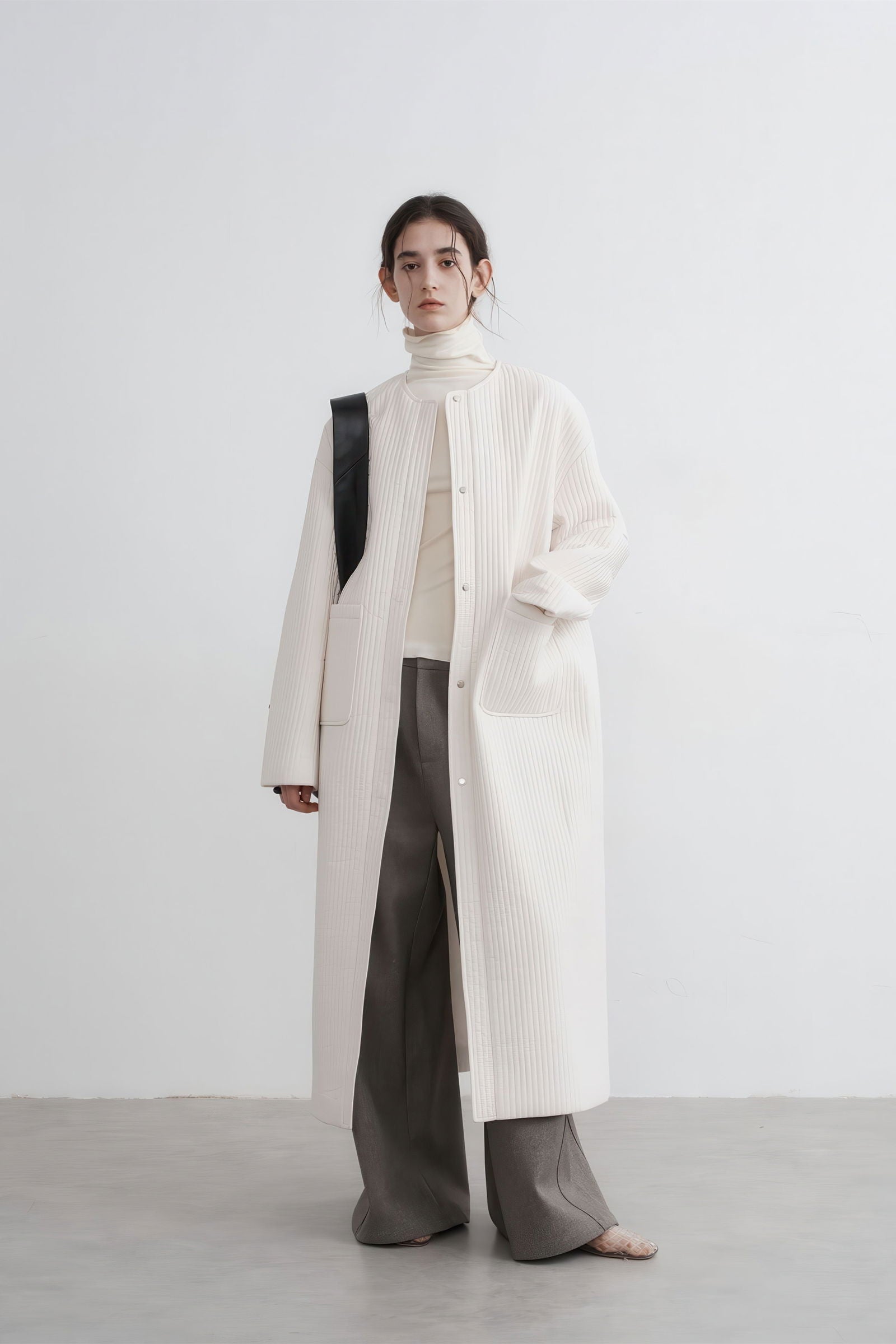 Longline Oversized Puffer Coat - Women's Luxe Winter Casual Overknee Jacket - 4inme 