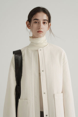 Longline Oversized Puffer Coat - Women's Luxe Winter Casual Overknee Jacket - 4inme 