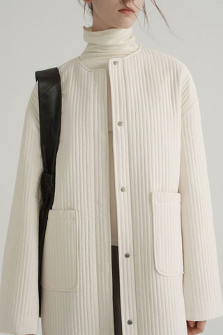 Longline Oversized Puffer Coat - Women's Luxe Winter Casual Overknee Jacket - 4inme 
