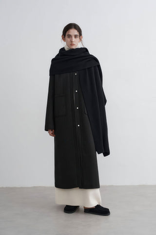 Longline Oversized Puffer Coat - Women's Luxe Winter Casual Overknee Jacket - 4inme 
