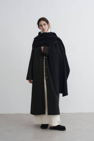 Longline Oversized Puffer Coat - Women's Luxe Winter Casual Overknee Jacket - 4inme 