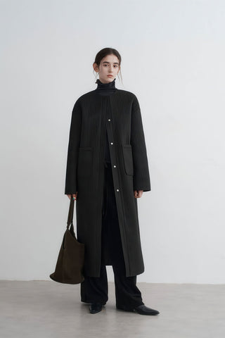 Longline Oversized Puffer Coat - Women's Luxe Winter Casual Overknee Jacket - 4inme 