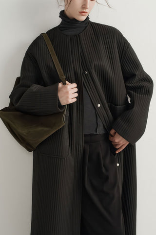 Longline Oversized Puffer Coat - Women's Luxe Winter Casual Overknee Jacket - 4inme 