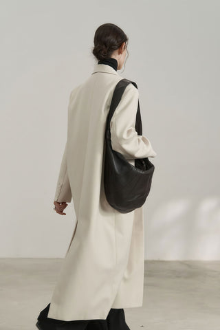 Luxe Longline Black Blazer - Elegant Commute Essential - 4inme 