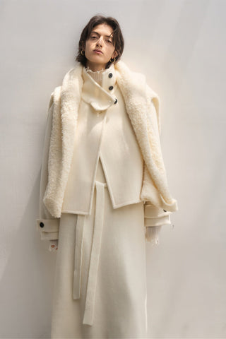 New Alpaca Wool Stand Collar Coat - Women's Double-Sided Commuter Jacket - 4inme 