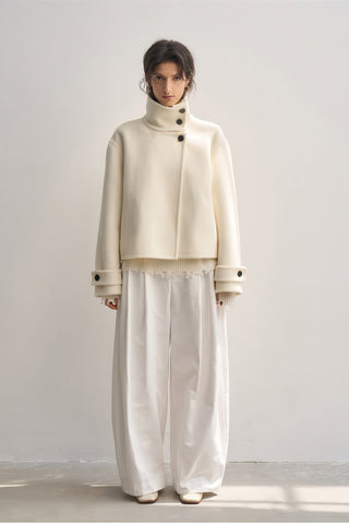 New Alpaca Wool Stand Collar Coat - Women's Double-Sided Commuter Jacket - 4inme 