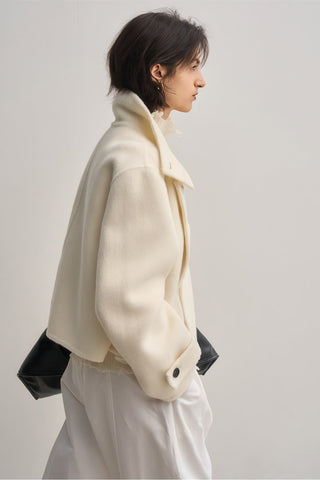 New Alpaca Wool Stand Collar Coat - Women's Double-Sided Commuter Jacket - 4inme 
