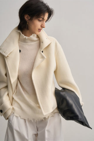 New Alpaca Wool Stand Collar Coat - Women's Double-Sided Commuter Jacket - 4inme 