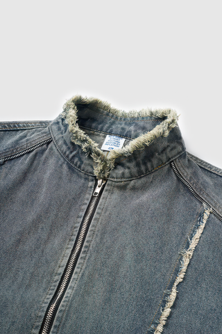 Short Raw Hem Denim Jacket – 2024 Collection - 4inme 