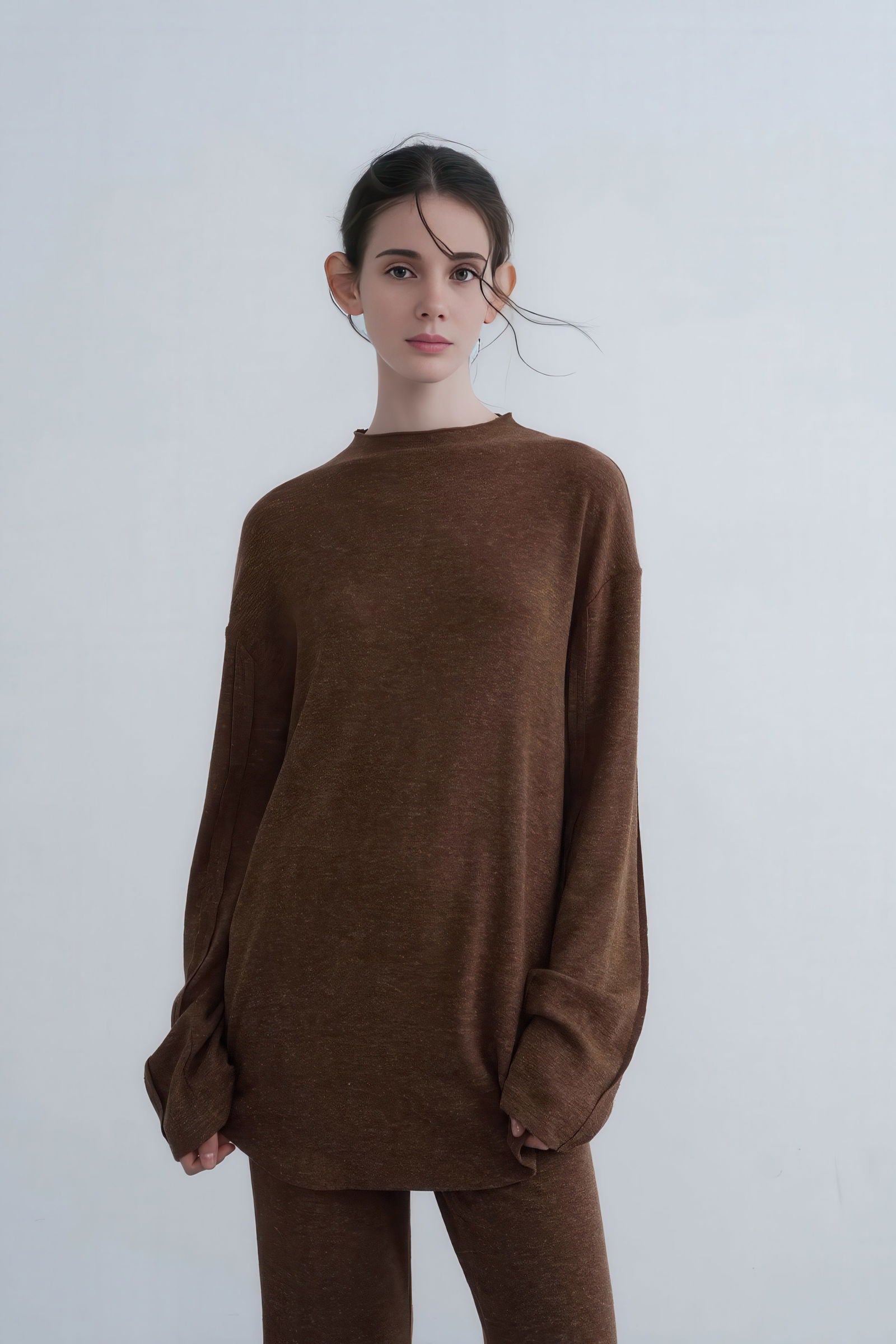 Slimming Knit Top and Pants Set - Effortless Fall Chic - 4inme 