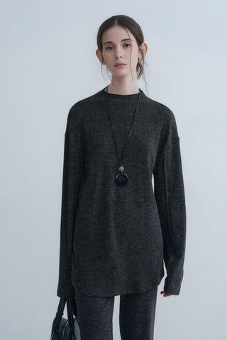 Slimming Knit Top and Pants Set - Effortless Fall Chic - 4inme 