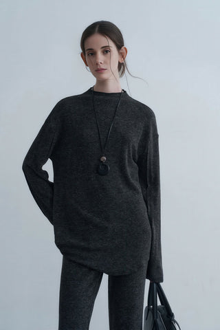 Slimming Knit Top and Pants Set - Effortless Fall Chic - 4inme 