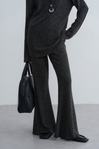 Slimming Knit Top and Pants Set - Effortless Fall Chic - 4inme 