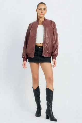 Street Style Cropped Bomber Jacket - 4inme 