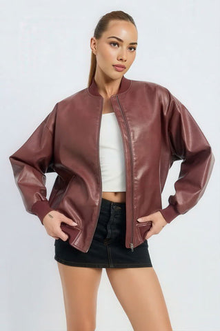 Street Style Cropped Bomber Jacket - 4inme 