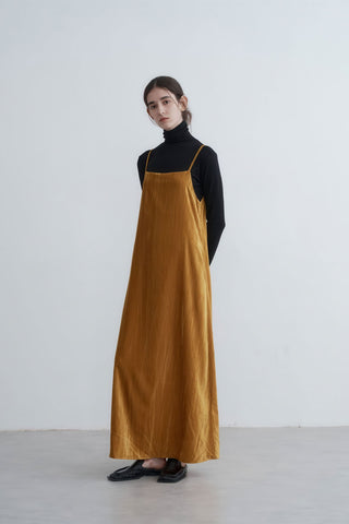 Textured Satin Slip Dress - Relaxed Fall Fit - 4inme 