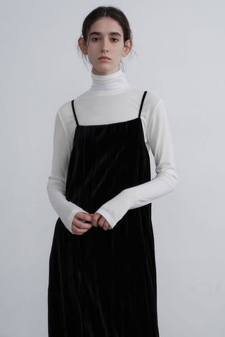 Textured Satin Slip Dress - Relaxed Fall Fit - 4inme 