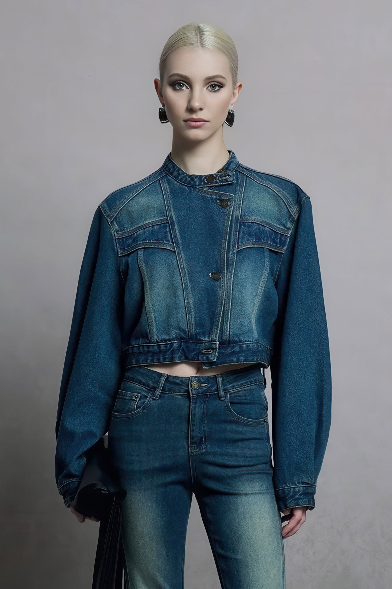 Trendy Cropped Denim Jacket - Stylish Fall 2024 Collection - 4inme 