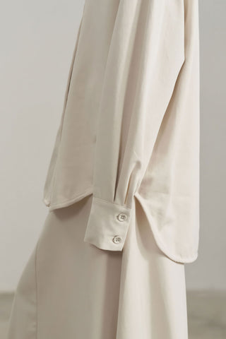 Unique V-Neck Button-Down Blouse - Autumn Edition - 4inme 