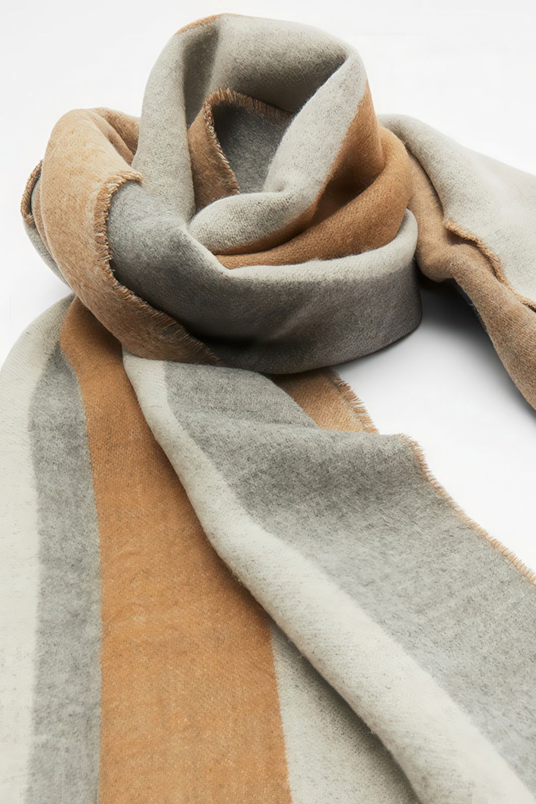 Varsity Striped Braided Tassel Scarf Cape - 4inme 