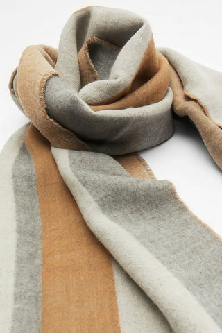 Varsity Striped Braided Tassel Scarf Cape - 4inme 