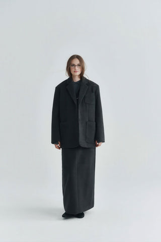 Vintage Cashmere Wool Blazer - Women's Autumn/Winter Elegant Woolen Jacket - 4inme 